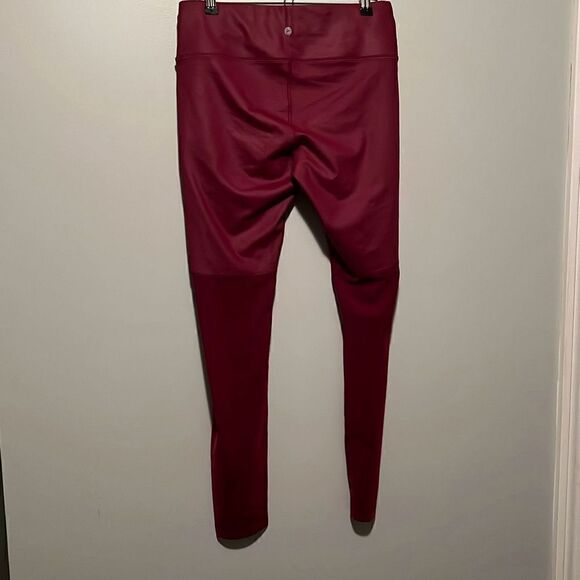 90 Degree By Reflex Women's Maroon Mesh Leggings - Picture 5 of 6